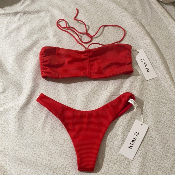 Other - Tj Swim cherry red bikini